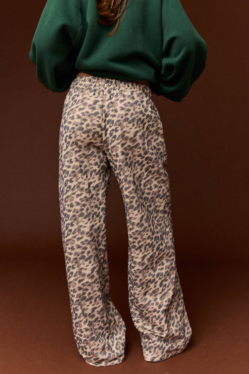 Leopard Print Wide Leg Pants