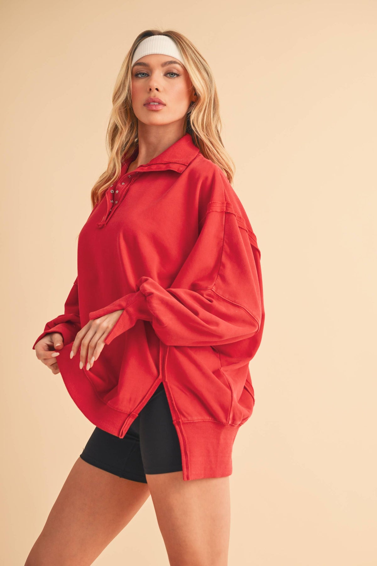 Henley Oversized Sweatshirt