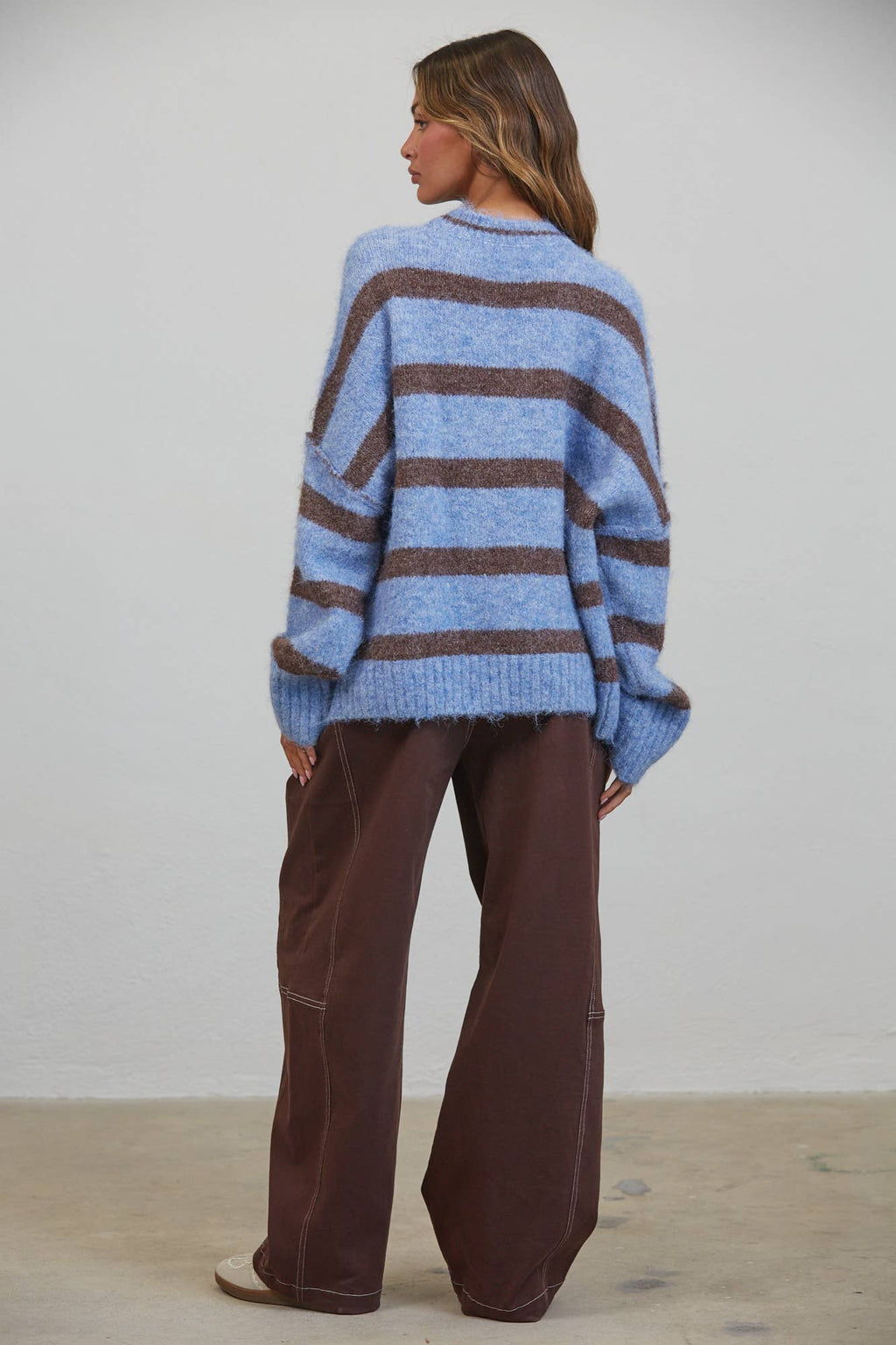 Boyfriend Fit Stripe Sweater