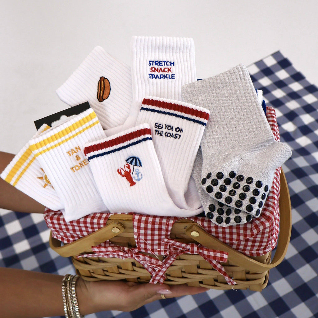 Stretch Snack Sparkle - Hotdog Grip Socks
