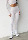 Astoria Luxe Balance Full Length Legging - Beige Gingham
