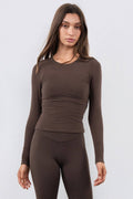 Vitality Basis® Crew Long Sleeve - Milk Chocolate