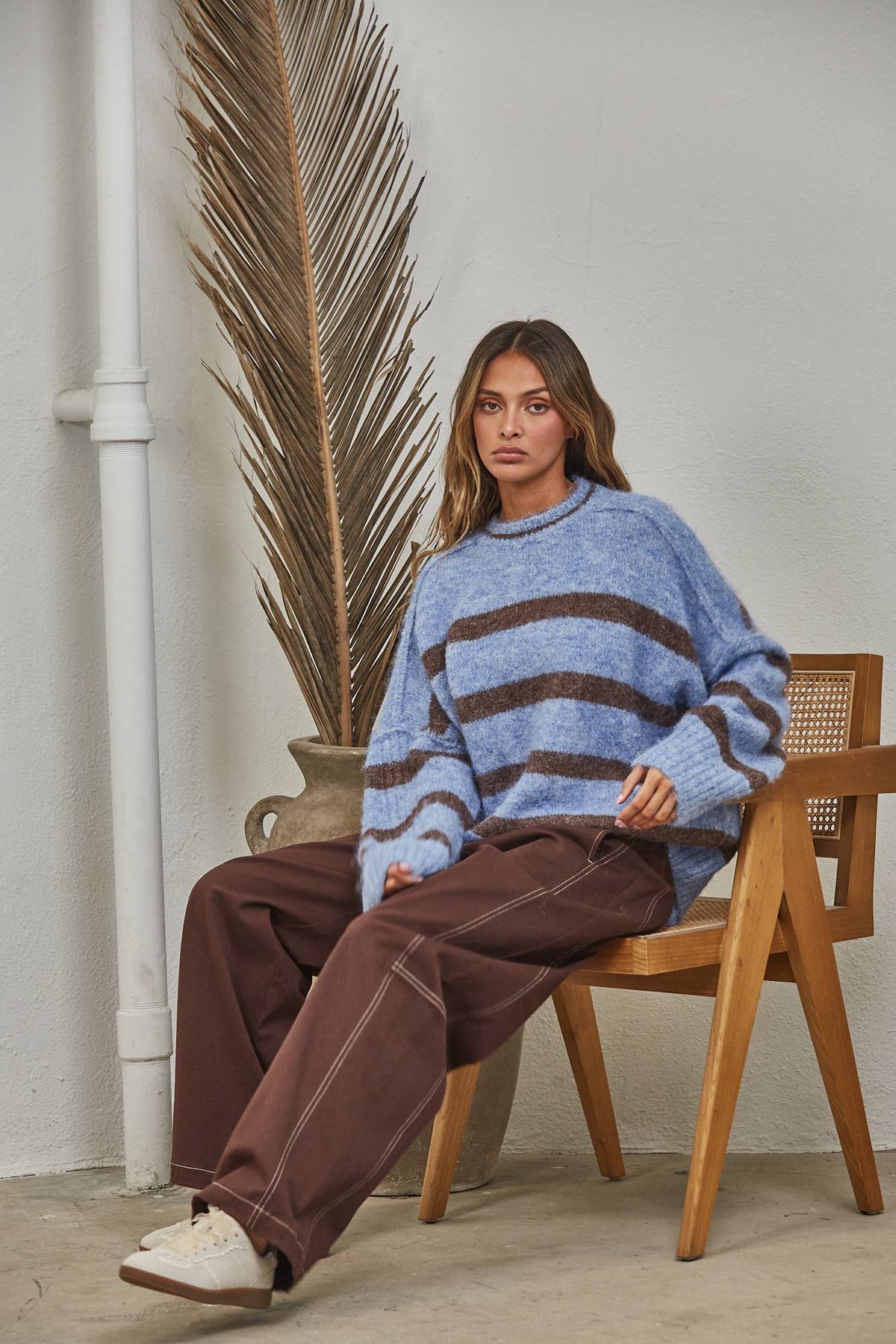 Boyfriend Fit Stripe Sweater