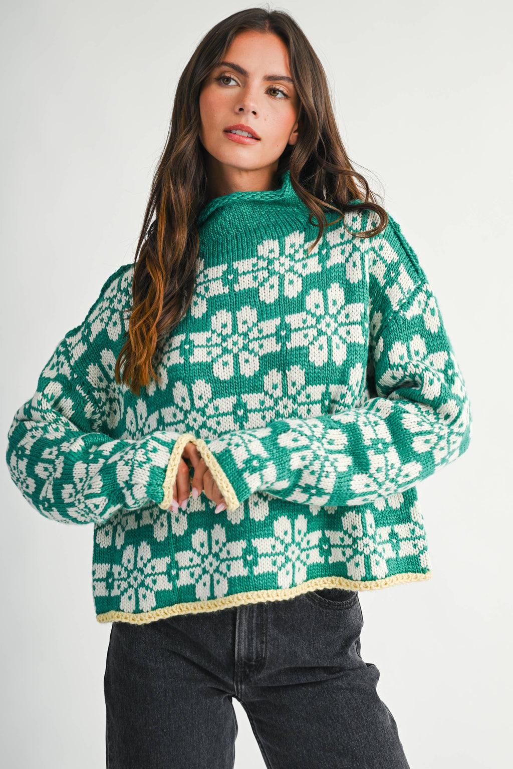 Winter Mock Neck Sweater
