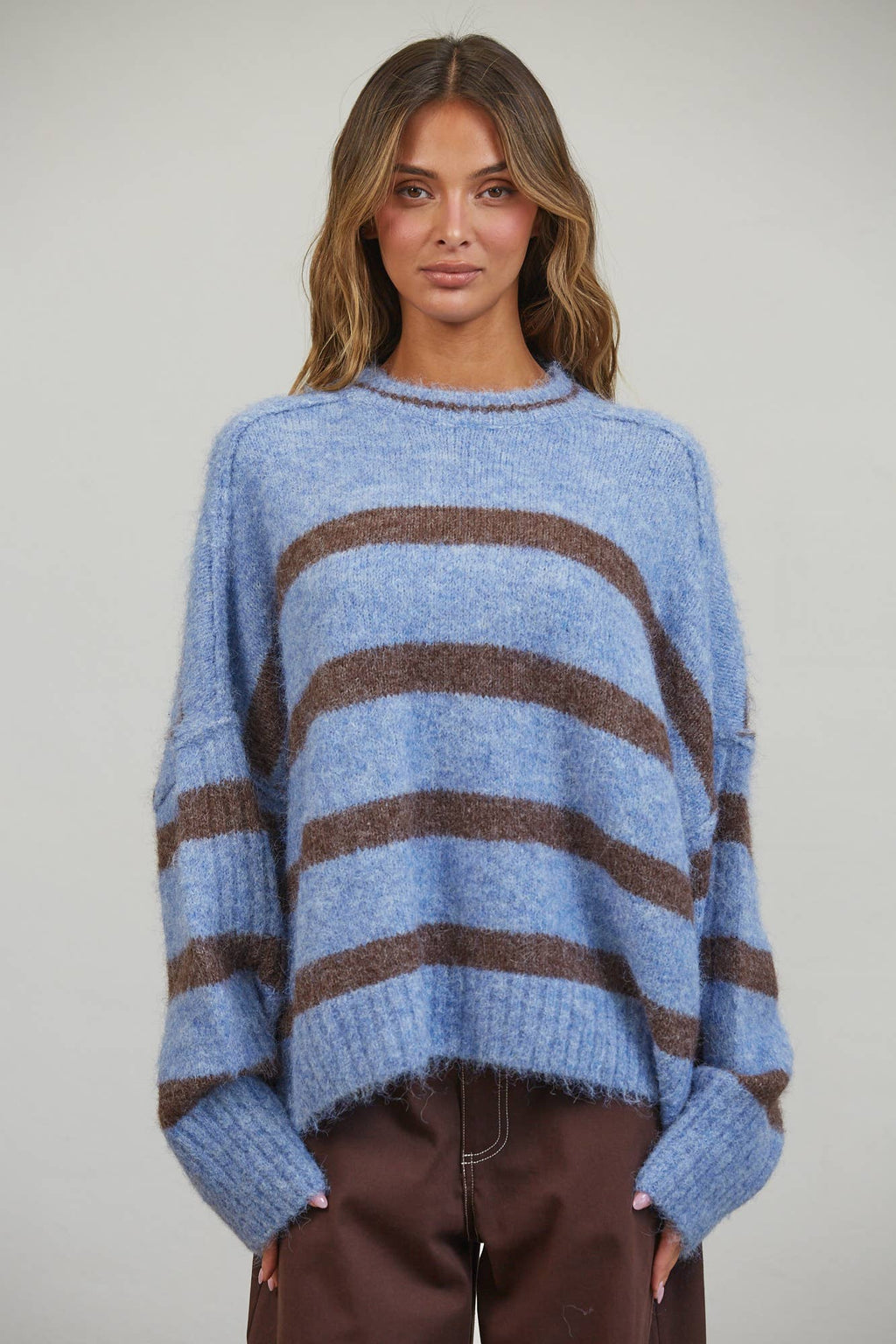 Boyfriend Fit Stripe Sweater