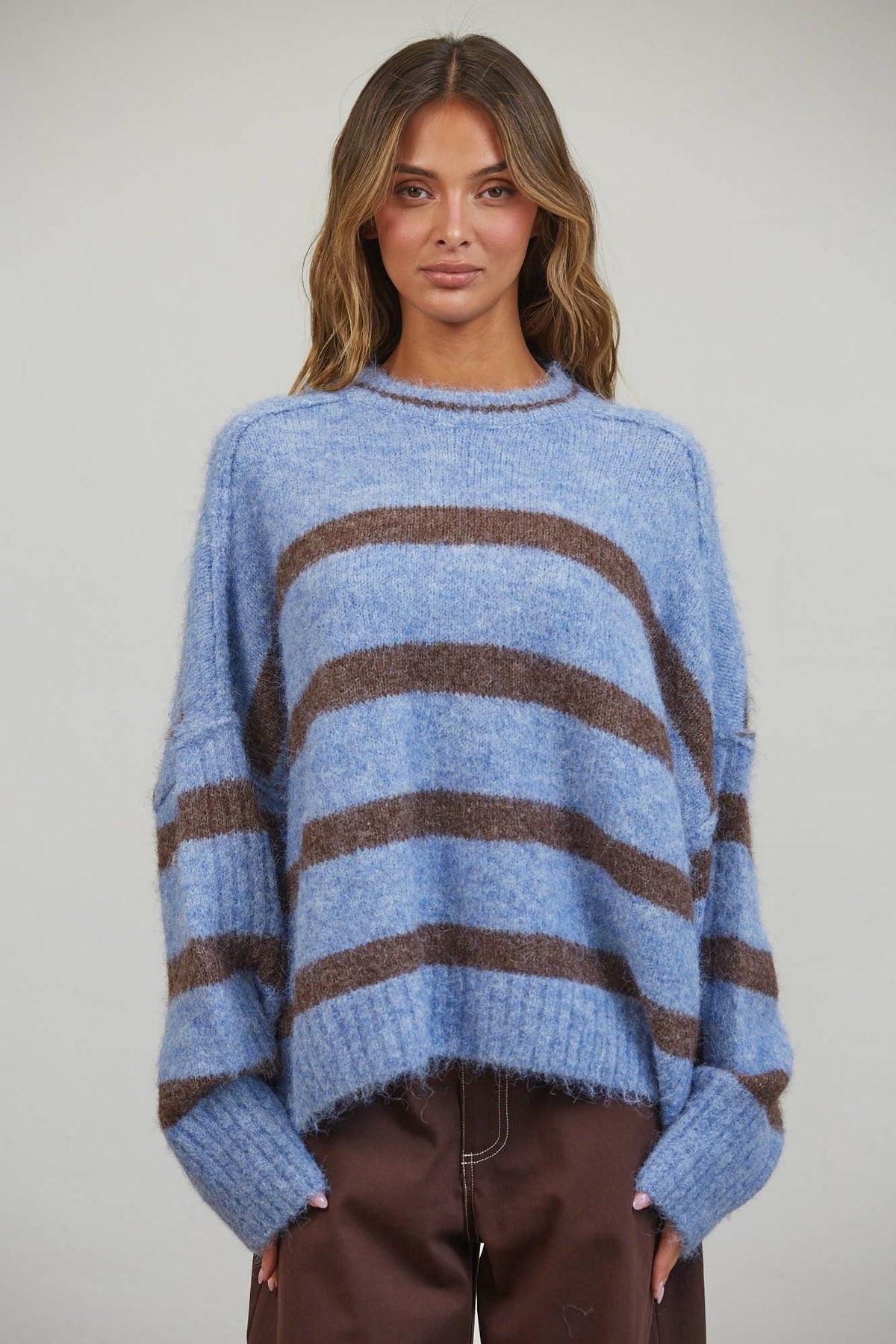 Boyfriend Fit Stripe Sweater